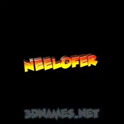 neelofer in Black Background style - 3D name wallpaper