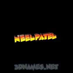 neelpatel in Black Background style - 3D name wallpaper