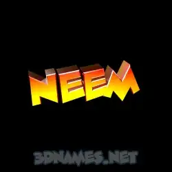 neem in Black Background style - 3D name wallpaper