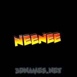 neenee in Black Background style - 3D name wallpaper
