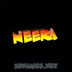 neera in Black Background style - 3D name wallpaper