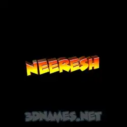 neeresh in Black Background style - 3D name wallpaper