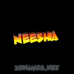 neesha in Black Background style - 3D name wallpaper