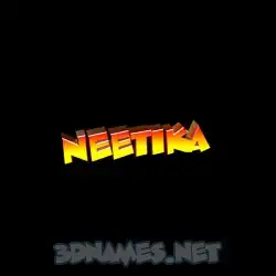 neetika in Black Background style - 3D name wallpaper