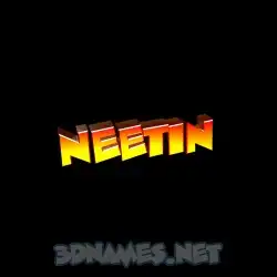 neetin in Black Background style - 3D name wallpaper
