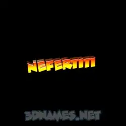 nefertiti in Black Background style - 3D name wallpaper