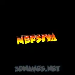 nefsiya in Black Background style - 3D name wallpaper