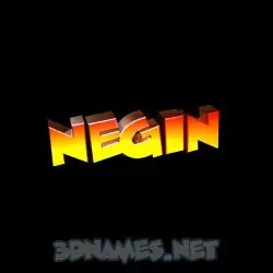 negin in Black Background style - 3D name wallpaper