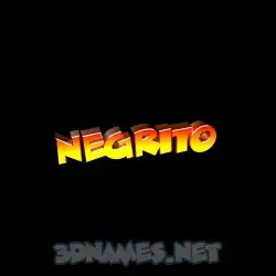 negrito in Black Background style - 3D name wallpaper