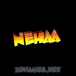 nehaa in Black Background style - 3D name wallpaper