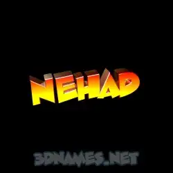 nehad in Black Background style - 3D name wallpaper
