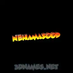 nehamasood in Black Background style - 3D name wallpaper