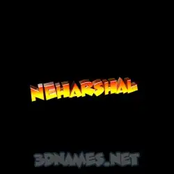 neharshal in Black Background style - 3D name wallpaper