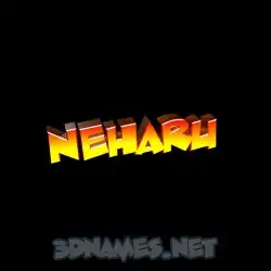 neharu in Black Background style - 3D name wallpaper