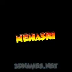nehasri in Black Background style - 3D name wallpaper
