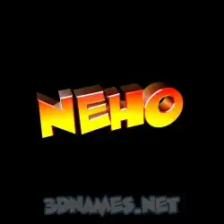 neho in Black Background style - 3D name wallpaper