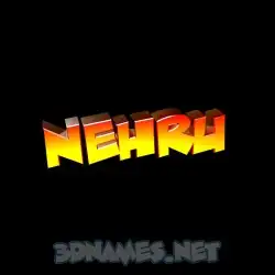 nehru in Black Background style - 3D name wallpaper
