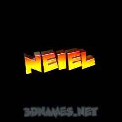 neiel in Black Background style - 3D name wallpaper