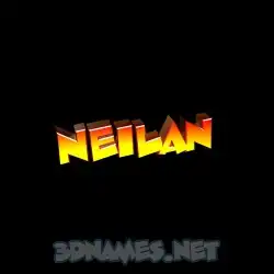 neilan in Black Background style - 3D name wallpaper