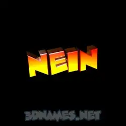 nein in Black Background style - 3D name wallpaper