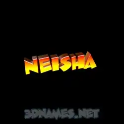 neisha in Black Background style - 3D name wallpaper