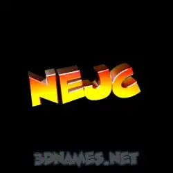nejc in Black Background style - 3D name wallpaper