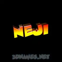 neji in Black Background style - 3D name wallpaper