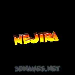 nejira in Black Background style - 3D name wallpaper