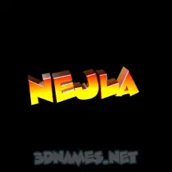 nejla in Black Background style - 3D name wallpaper