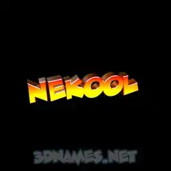 nekool in Black Background style - 3D name wallpaper