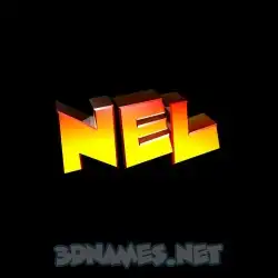 nel in Black Background style - 3D name wallpaper