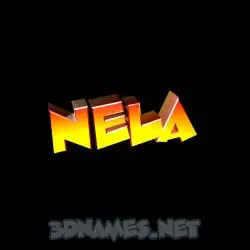 nela in Black Background style - 3D name wallpaper