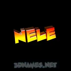 nele in Black Background style - 3D name wallpaper