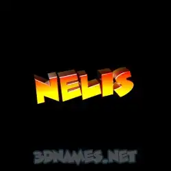 nelis in Black Background style - 3D name wallpaper