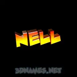 nell in Black Background style - 3D name wallpaper