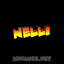 nelli in Black Background style - 3D name wallpaper