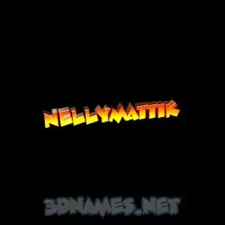 nellymattik in Black Background style - 3D name wallpaper