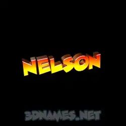 nelson in Black Background style - 3D name wallpaper
