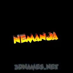 nemanja in Black Background style - 3D name wallpaper