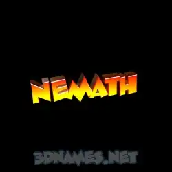 nemath in Black Background style - 3D name wallpaper
