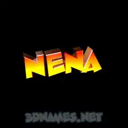 nena in Black Background style - 3D name wallpaper
