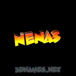 nenas in Black Background style - 3D name wallpaper