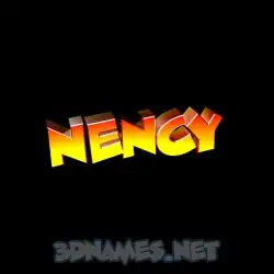 nency in Black Background style - 3D name wallpaper