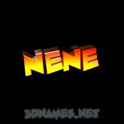 nene in Black Background style - 3D name wallpaper