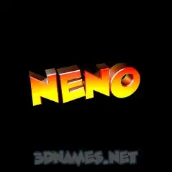 neno in Black Background style - 3D name wallpaper