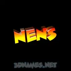 nens in Black Background style - 3D name wallpaper