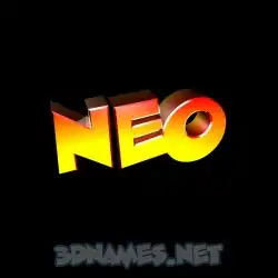 neo in Black Background style - 3D name wallpaper
