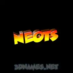 neots in Black Background style - 3D name wallpaper