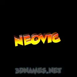 neovic in Black Background style - 3D name wallpaper