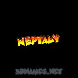 neptaly in Black Background style - 3D name wallpaper
